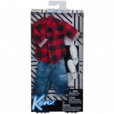 Barbie Ken Red Buffalo Plaid Shirt/Denim Shorts Fashion   566729958